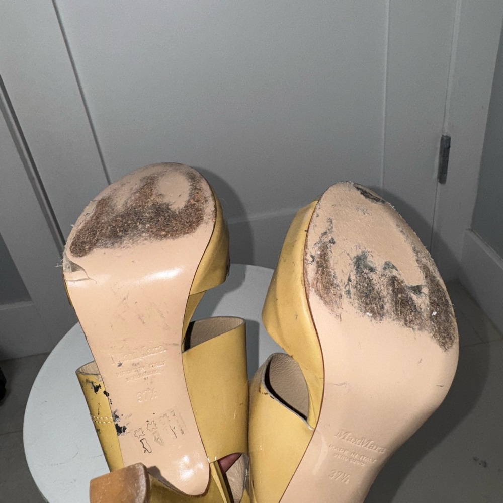 Max Mara Tan Patent Heels/ 7.5 - Picture 6 of 6